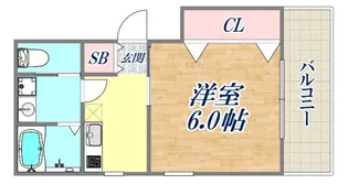 コラボ熊内橋通【3階】の間取り
