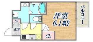 エスリード神戸三宮ヒルズ【12階】の間取り