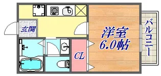 ウインディア中山手 B楝【2階】の間取り