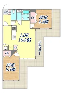 プリオーレ須磨【5階】の間取り