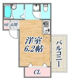 ベルロード六甲【2階】の間取り