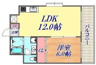 サンビルダー三宮【6階】の間取り