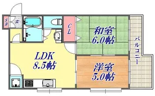 サンビルダー三宮【8階】の間取り