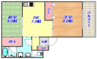 プチコーポ原田【4階】の間取り