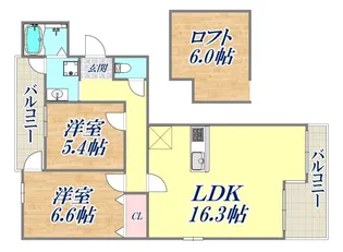 サンビルダー六甲ウエスト【4階】の間取り