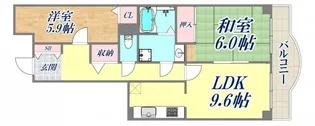 デメテル高取台【9階】の間取り
