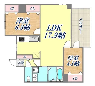 CreerRiviere3【4階】の間取り
