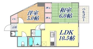 ドミール東灘2【2階】の間取り