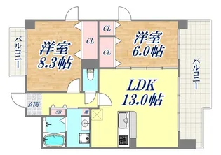 パレセゾン【5階】の間取り
