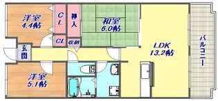 オルテンシアKOBE【5階】の間取り