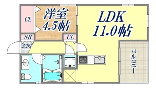 ワコーレ板宿【2階】の間取り