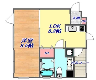 REGULUS KONAN YAMATE【1階】の間取り