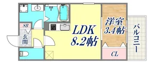 ジーメゾン須磨エディエン【2階】の間取り