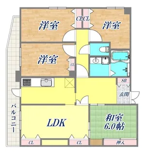 井本マンション【5階】の間取り