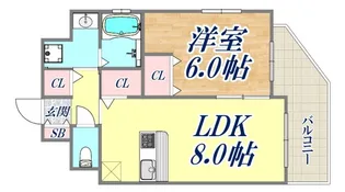 住吉VALORE【7階】の間取り