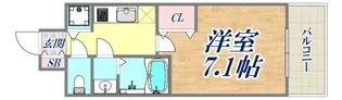 エスリード神戸三宮ラグジェ【6階】の間取り