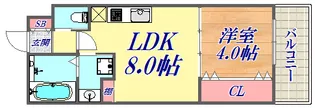ブエナビスタ神戸駅前【6階】の間取り