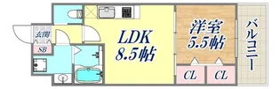 プレジオ神戸ウエスト【6階】の間取り