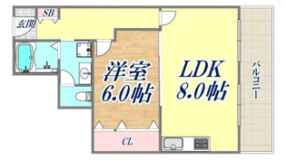六甲ビル【3階】の間取り