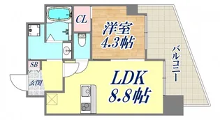 リノスタイル神戸下山手【4階】の間取り