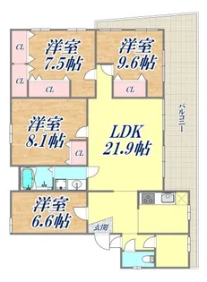 北野ガーデンヴィラ【1階】の間取り
