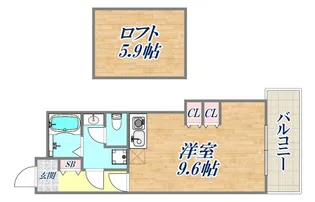 Badge新長田【3階】の間取り