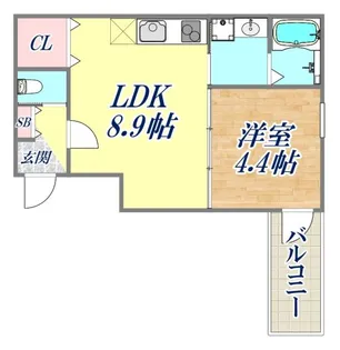 MAXIV CITY 神戸鷹取 TRE【2階】の間取り