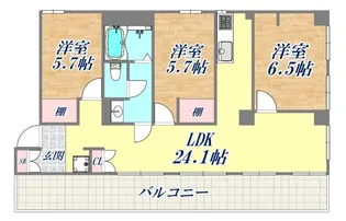 北野ガーデンヴィラ【4階】の間取り
