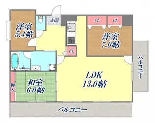 御影クラリティフラット【4階】の間取り
