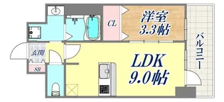 アドバンス神戸パーチェ【6階】の間取り