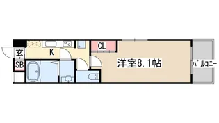 プロシード神戸元町【8階】の間取り