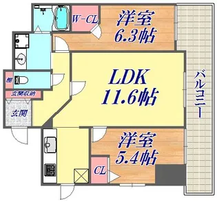 エステムプラザ神戸元町・海岸通【7階】の間取り