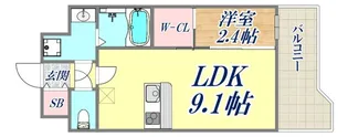 セレニテ神戸駅前アリエ【2階】の間取り
