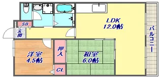 エレガンテ本山【2階】の間取り