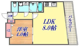 アドモリモト元町通【9階】の間取り