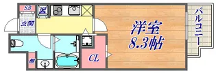 レジディア神戸磯上【14階】の間取り