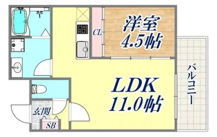 アリビラ六甲【2階】の間取り
