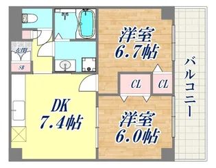 ルブニール西郷【4階】の間取り