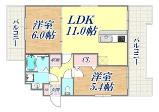 トアピエス須磨【9階】の間取り