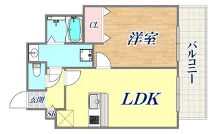 パルシオ三宮フラワーロード【4階】の間取り