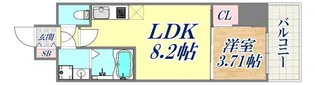 LIVIAZ KOBE LaMer【4階】の間取り