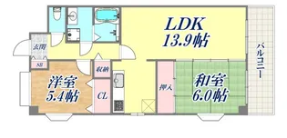 ベルシャトー【5階】の間取り