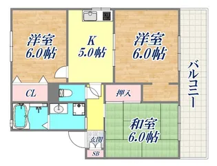 シャルマンコート【1階】の間取り