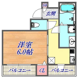 A-EAST元町【4階】の間取り