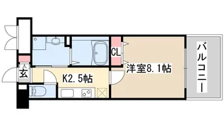 新神戸VITA【8階】の間取り
