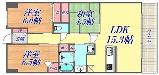 ワコーレ神戸三宮トラッドタワー【1005号室】の間取り