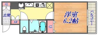 スワンズ神戸三宮イースト【6階】の間取り