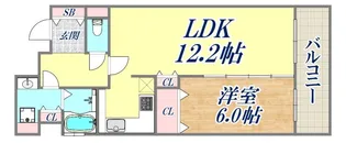 リーガル神戸海岸通り【6階】の間取り