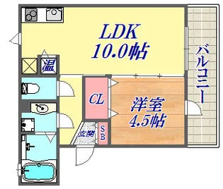 フラット松原【3階】の間取り