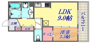 ラメゾンヴェール神戸【1階】の間取り